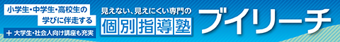 小学生・中学生・高校生の学びに伴走する、見えない・見えにくい専門の個別指導塾ブイリーチ